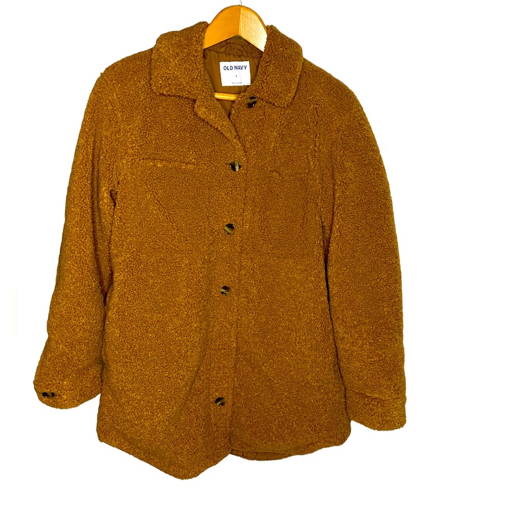 Old Navy Oversized Camel Sherpa Shacket Small